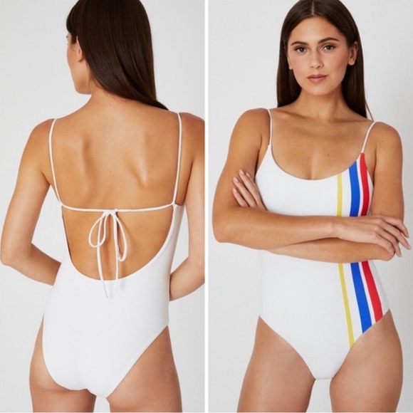▫️Onia Gabriella One Piece Striped Bathing Suit S - Picture 1 of 6